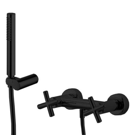 Fima Carlo Frattini Maxima Смеситель для душа, настенный, с ручным душем, цвет: чёрный матовый, артикул F5305NS