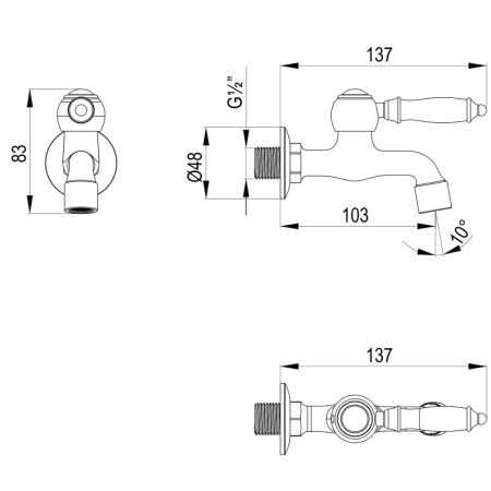 Кран Lemark Villa для бани (LM4890B), артикул LM4890B