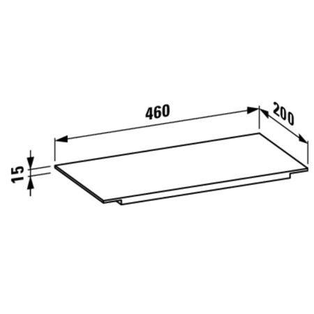 Laufen Kartell Полочка для раковины 460х200мм, цвет: прозрачный кристал, артикул 3.8533.1.084.000.1