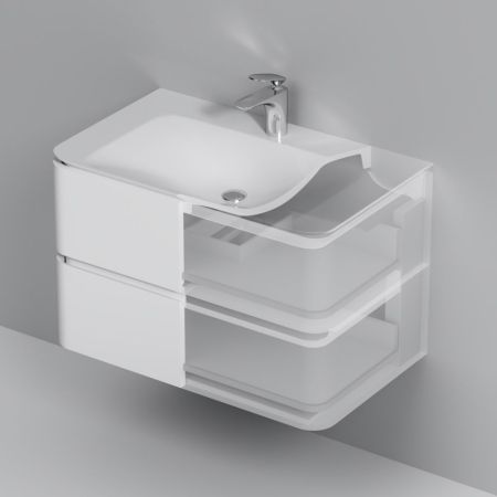 M30FHX0802WG Sensation, База под раковину, подвесная, 80 см, ящики, белый, глянцевая, шт, артикул M30FHX0802WG