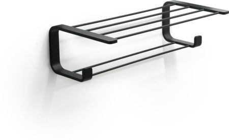 Gedy Outline, полка для полотенец (49,8х25,7х14), цвет черный матовый, артикул 3235(14)
