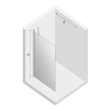 Душевое ограждение NEW TRENDY NEW SOLEO 70x195 K-0457 (хром), артикул K-0457