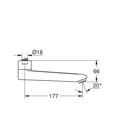 Излив трубкообразный для смесителей GROHE, хром (13138000) Излив трубкообразный для смесителей GROHE, хром (13138000)