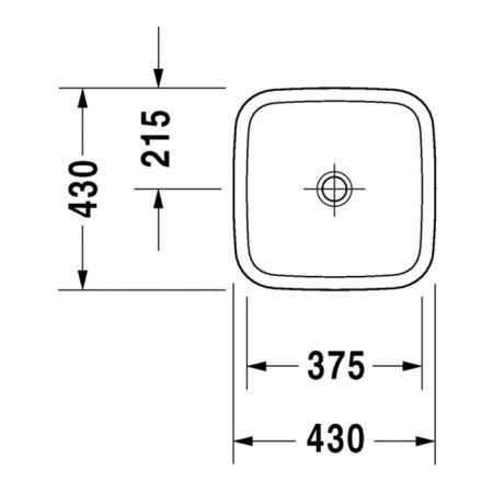 Duravit DuraStyle Раковина шлифованный вариант, без перелива, без площадки под смес., включая крепление, 430x430мм, Цвет: Белый