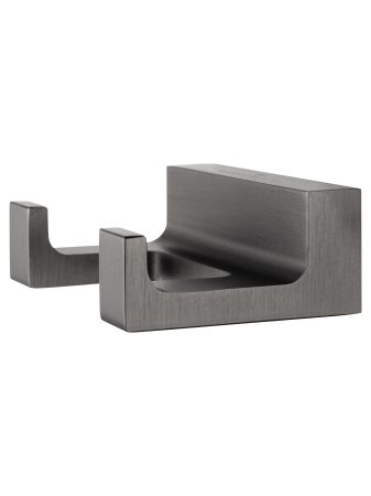 Двойной крючок для ванной WONZON & WOGHAND ECLIPSE, Темный графит (WW-9125-GM)