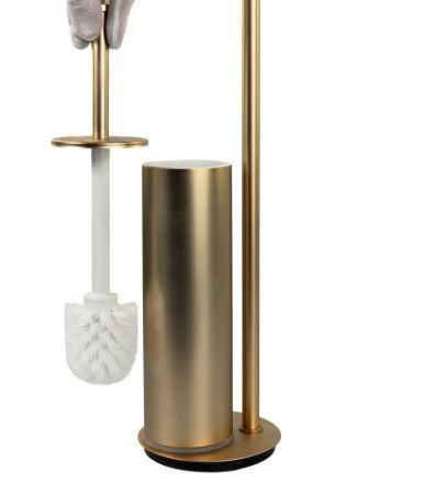 Stil Haus Medea, стойка h62 см: бумагодержатель/ерш металлический, цвет матовое золото, артикул ME20(18)