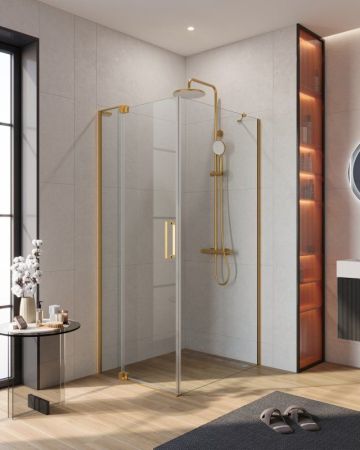 SLIDER-AH-1-80-70/80-BR-GM Душевой уголок, артикул SLIDER-AH-1-80-70/80-BR-GM