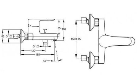 Комплект смесителей Jacob Delafon July 3 в 1 Хром