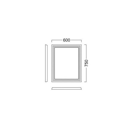 Зеркало POMPEI 60, камео бежевый глянцевый