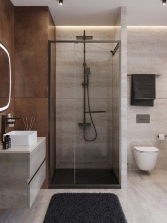 LUX-B-FS-1-100-C-GM Душевая дверь, артикул LUX-B-FS-1-100-C-GM