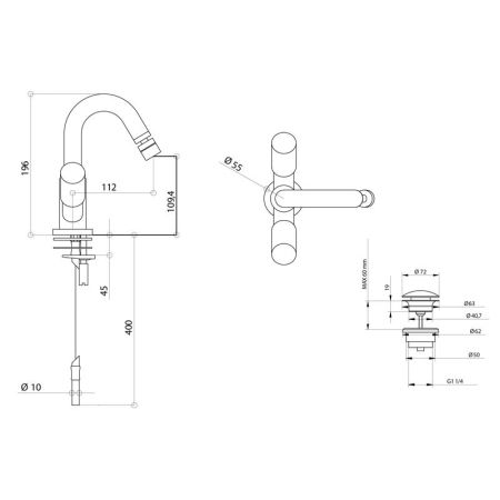 Bongio Aqua Смеситель для биде, цвет хром, артикул 40522CRCR0RBG