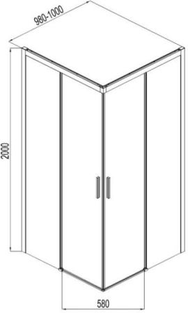 Душевой уголок Aquanet Pleasure AE60-S-100x100U-BT 100x100, прозрачное стекло, артикул AE60-S-100x100U-BT