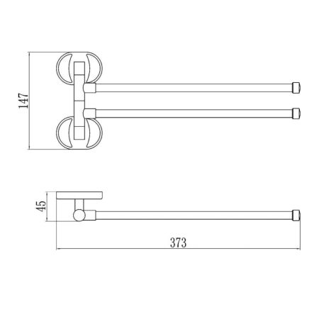 Полотенцедержатель Savol S-008602, хром, артикул S-008602