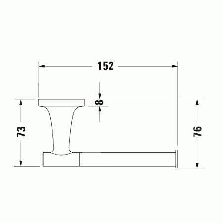Duravit Starck T Держатель туалетной бумаги настенный, цвет: bronze Brushed, артикул 0099370400