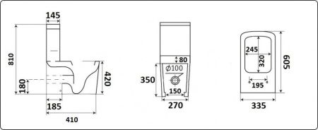 Унитаз напольный CeramaLux 2171MB, артикул 