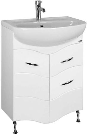 Тумба под раковину Onika Лайн 60 с ящиком Белая, артикул 106044