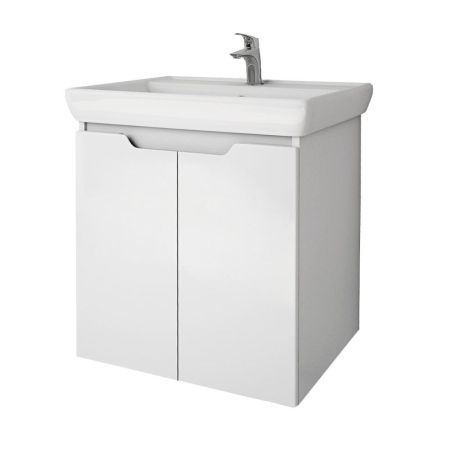 Тумба с раковиной подвесная Dreja Q Plus (D) 70 см, белый, артикул 99-1005-com