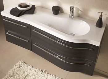 Puris Swing, раковина из минерального литья 120 см левая, цвет белый