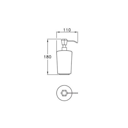 Stella Eccelsa Дозатор для мыла керамический D020 цвет: хром, артикул EC 10009 CR00