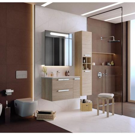 Шкаф пенал Roca Lago 35 857297444 подвесной Светлый дуб, артикул 857297444