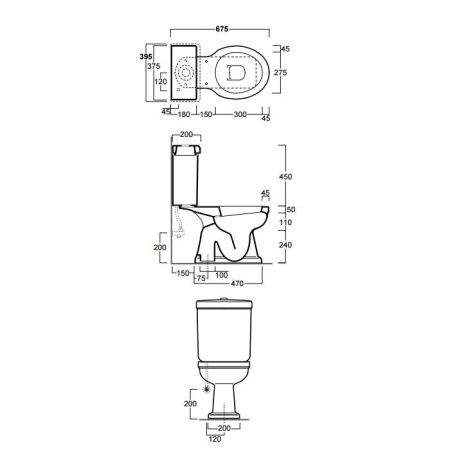 SIMAS Londra Бачок с крышкой для моноблока LO921/LO931, цвет белый
