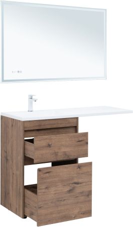 Тумба под раковину Aquanet Токио 58 дуб веллингтон (напольная 2 ящика)
