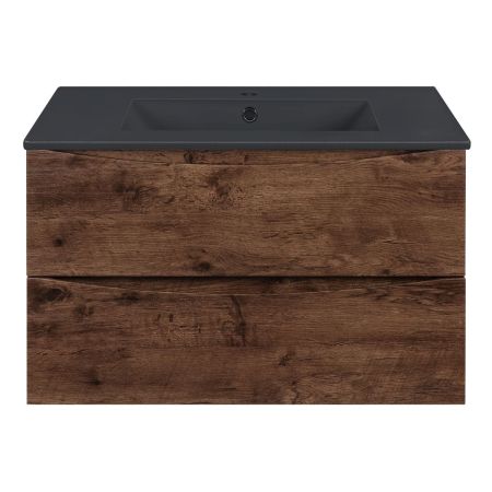 База под керамическую раковину Mia 750 подвесная, 2 выкатных ящика soft close, R.Wood, артикул VMC-2MC750RW