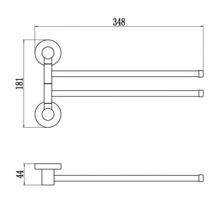 Полотенцедержатель Savol S-005602C, матовое золото, артикул S-005602C