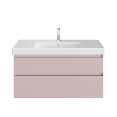 Тумба CUBO подвесная с ящиками 100, Мальва матовая, артикул CUB.100.2\MAL