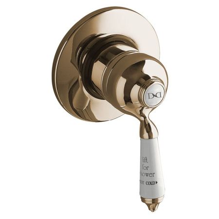 Devon Cмеситель универсальный д/скрытого и наружнего монтажа, с ручкой белой, цвет: золото светлое, артикул MARD72