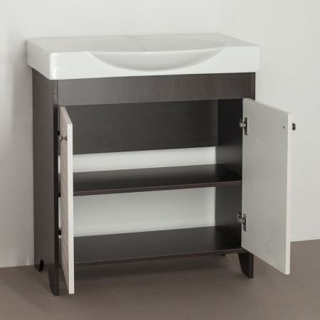 Тумба под раковину Style Line Кантри 76 Венге Белый лён Тумба под раковину Style Line Кантри 76 Венге Белый лён