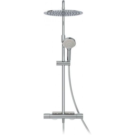 E26589-CP METRO Душевая колонна с полкой, термостат, хром, артикул E26589-CP