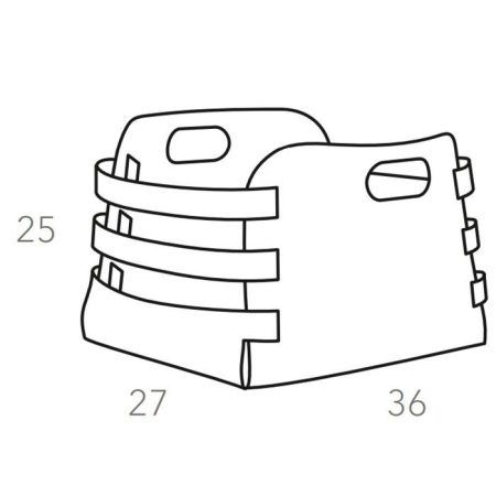 ADJ Корзина Riga, 27x36xH25 см., цвет: шоколад/капучино, артикул 9687.06/04