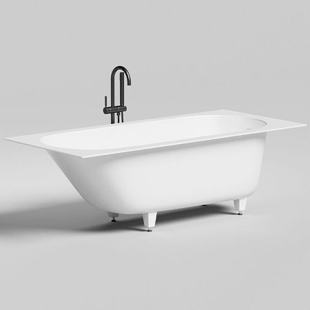 Ванна, Salini, Ornella Kit, ширина, мм-1800, глубина, мм-800, высота, мм-600, водоизмещение (л)-277, тип установки-встраиваемая, форма-прямоугольная, чаша-овальная, регулируемые ножки-в комплекте, сифон, интегрированный слив-перелив-в комплекте, диаметр с, артикул 102412M