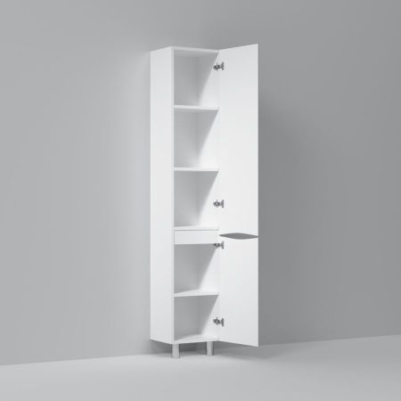 M80CSR0356WG Like, шкаф-колонна, напольный, правый, 35 см, двери, белый, глянец, ш, артикул M80CSR0356WG