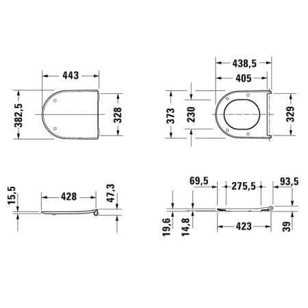 Duravit Soleil by Starck Сиденье унитаза,  цвет белый