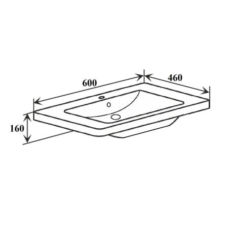 Умывальник Runo мебельный Никсон 60 (00-00001390), артикул 00-00001390