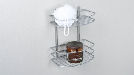 Полка Fixsen овальная двухэтажная цвет серый (FX-720-2), артикул FX-720-2