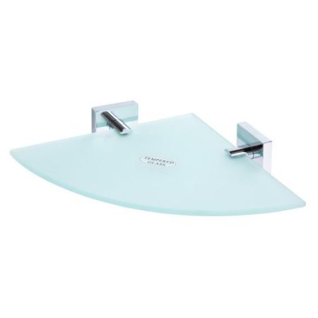 Полка стеклянная Beta угловая 255x55x255мм, хром, артикул 132102012