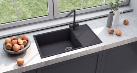 Кухонная мойка Ulgran Quartz Prima 860-08, космос, артикул Prima 860-08