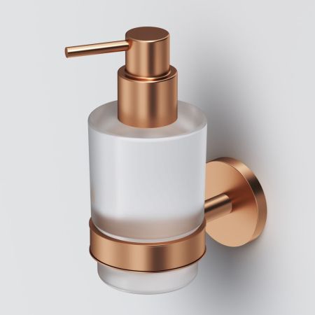 A85A36944 X-Joy, Стеклянный диспенсер для жидкого мыла с настенным держателем, роз. золото, артикул A85A36944