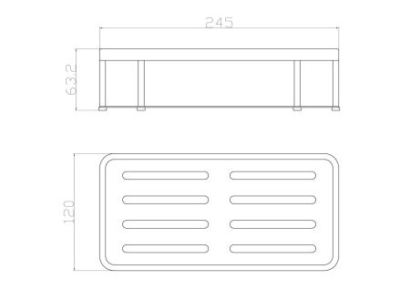 Полка для ванной WONZON & WOGHAND, Хром (WW-4131-CR), артикул WW-4131-CR