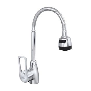 Смеситель для кухни с гибким изливом и режимом "душ" Славен СЛ-ОД-Ц25, хром