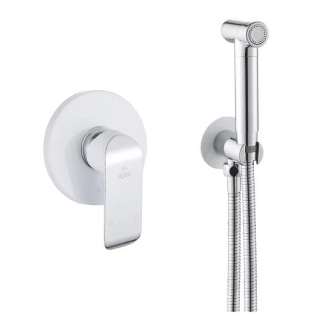 Гигиенический душ со смесителем Rose R2105F, белый/хром, артикул R2105F