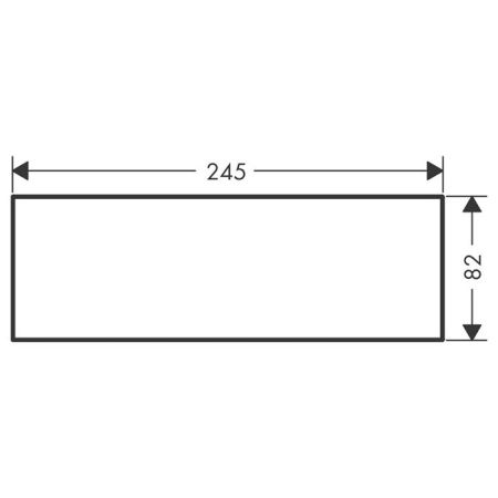 AX MyEdition Панель для смесителя на излив 245, кожа, цвет: серый, артикул 47917000