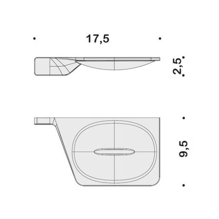 Colombo Alize Мыльница, Dx, подвесная, цвет: хром, артикул B2501D.CR