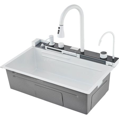 Многофункциональная кухонная мойка Savol S-SC001W, белый, артикул S-SC001W