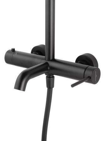 Душевая система WONZON & WOGHAND STICK, Черный матовый (WW-88739017-MB), артикул WW-88739017-MB