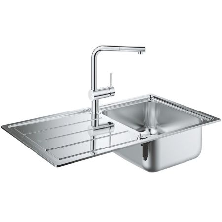 Кухонная мойка со смесителем Grohe K500 31573SD0 Матовый хром