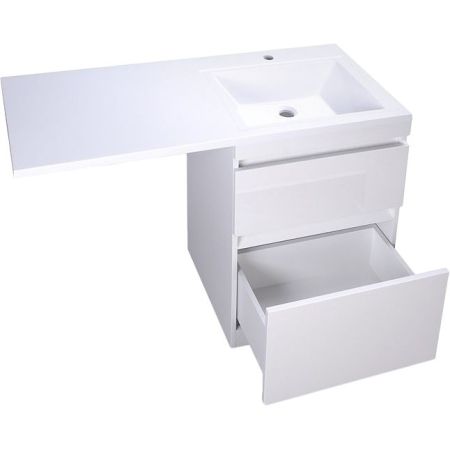 Тумба напольная "Даллас 110", Люкс белая, PLUS, артикул СС-00000438